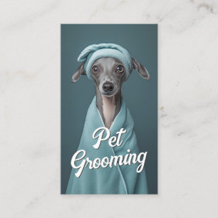 Pet Grooming Salon Care Boutique Italienska Greyho Visitkort