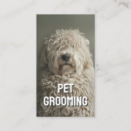 Pet Grooming Salon Care Boutique Komondor Porträtt Visitkort