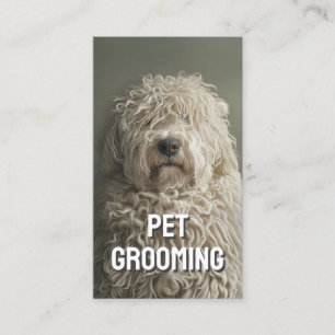 Pet Grooming Salon Care Boutique Komondor Porträtt Visitkort
