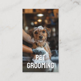 Pet Grooming Salon Care Boutique Terrier Porträtt Visitkort