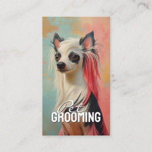 Pet Grooming Salon Care China Crested Porträtt Visitkort