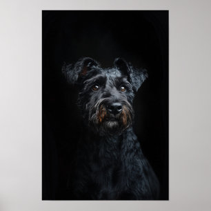 Pet Grooming Salon Kerry Blue Terrier Porträtt Poster