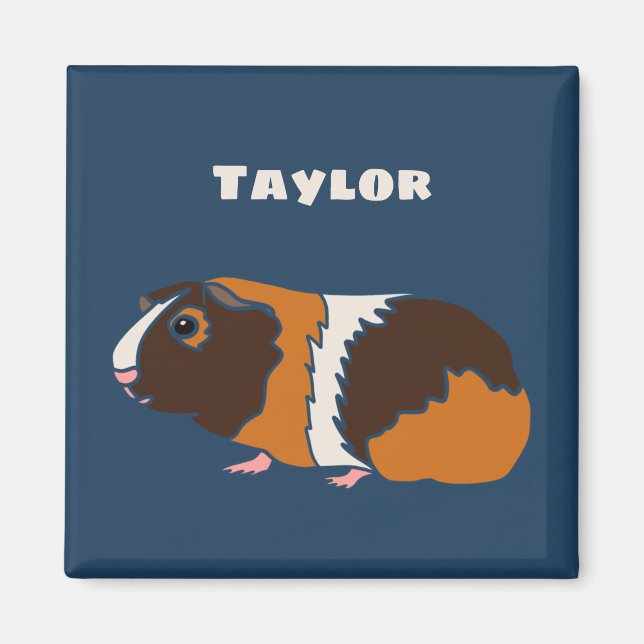 Pet Guinea Grisar Illustration Personlig Magnet (Framsidan)