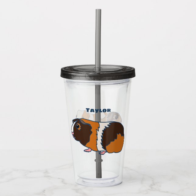 Pet Guinea Grisar Illustrations Personlig Take Away Mugg (Framsida)