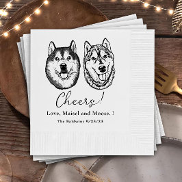 Pet Hand Teckning Personlig Cheers Pappersservett