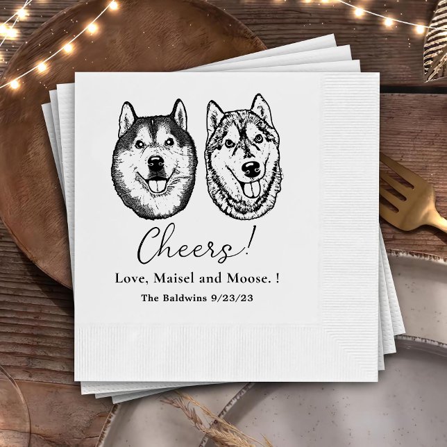 Pet Hand Teckning Personlig Cheers Pappersservett (Skapare uppladdad)