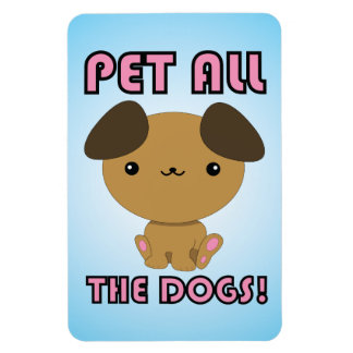 Pet hela Hundar! Kawaii Puppy Magnet