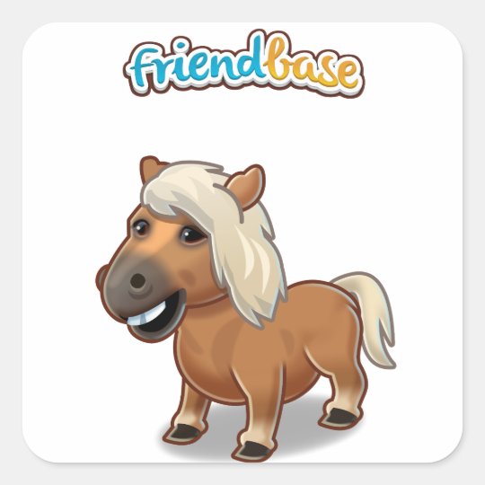 Pet Horse Stickers Fyrkantigt Klistermärke