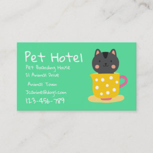 Pet Hotel Boarding kennel professionell Visitkort