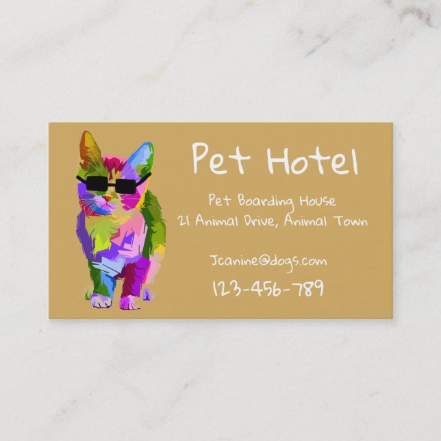 Pet Hotel Boarding kennel professionell Visitkort (Framsida)