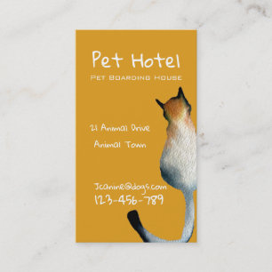 Pet Hotel Boarding kennel professionell Visitkort