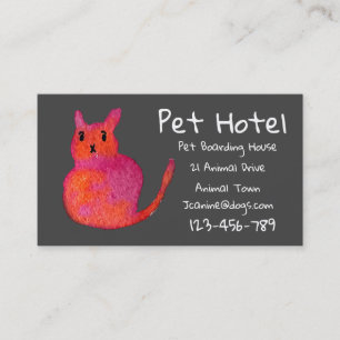 Pet Hotel-professionell för att ta ombord kattkons Visitkort