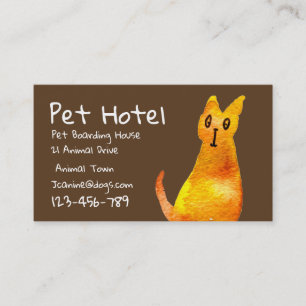 Pet Hotel-professionell för att ta ombord kattkons Visitkort
