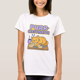 Pet Humor Avslappnad Tee - Funny Cat Owner T-Shirt