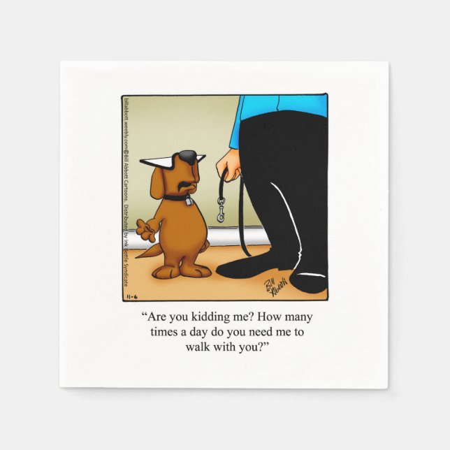 Pet Humor Cocktail Napkins Pappersservett (Framsidan)