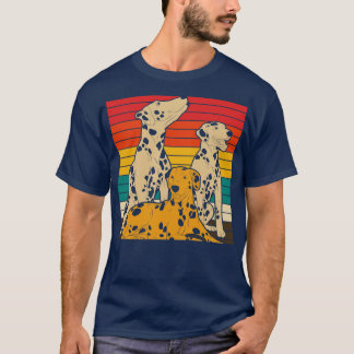 Pet Hund aveln Dalmatians Hundägare Retro Dalmatia T Shirt