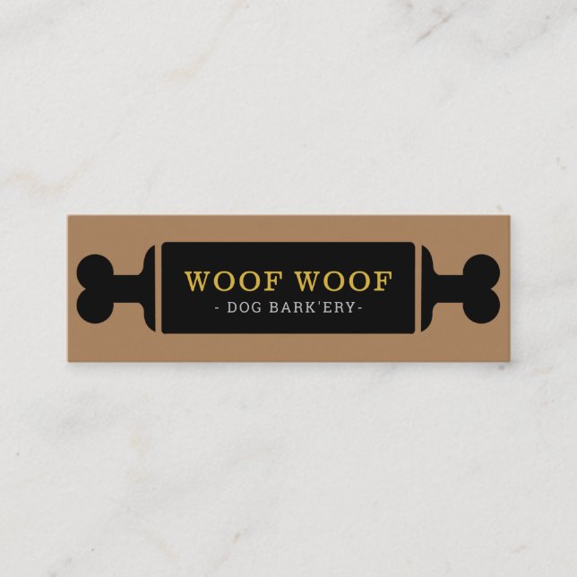 Pet hund bageributique hund food pet shop mini visitkort (Framsida)