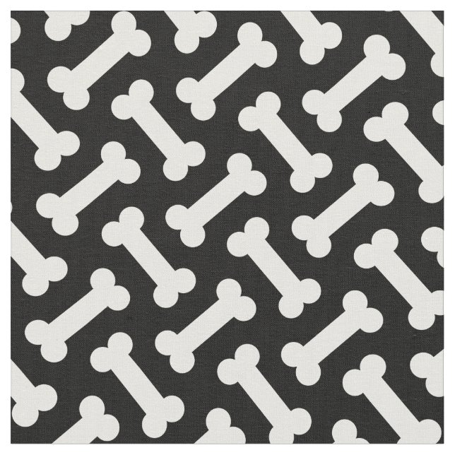 Pet Hund Bones Cute Herringbone Tyg (Närbild)