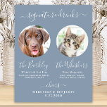 Pet Hund Bröllop Namnteckning Drinks Photo Dusty B Poster<br><div class="desc">Namnteckning Drinks! Den här namnteckning dricker pub-skylten med enkel elegant, och innehåller två cocktails "the Bride" och "Groom", personlig med dina utvalda drycker. Anpassa den här elegant bröllop-tecknet med ditt favoritfoto, hund, foto på förlovning eller par, namn och namnteckning drycker! Du kan också anpassa fotona för namnteckning drycker från dina...</div>
