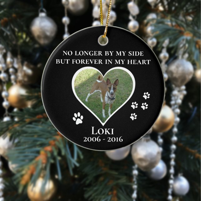 Pet Hund Cat Forever in my Heart Photo Anpassnings Julgransprydnad Keramik (Skapare uppladdad)