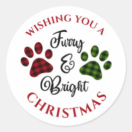 Pet Hund Cat-Helgdag - Roligt för julstämning Runt Klistermärke
