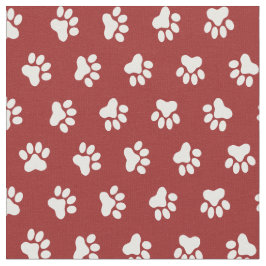 Pet Hund Cat Pawprint med Anpassningsbar Bakgrund Tyg