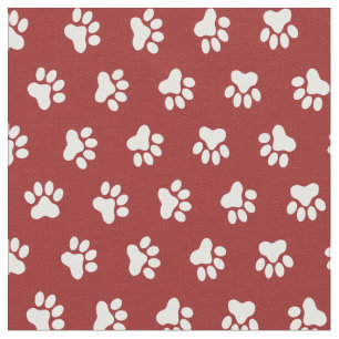 Pet Hund Cat Pawprint med Anpassningsbar Bakgrund Tyg