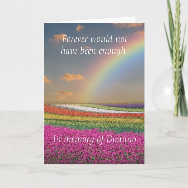 Pet Hund Cat Rainbow Bridge Sympathy Kort (Framsida)