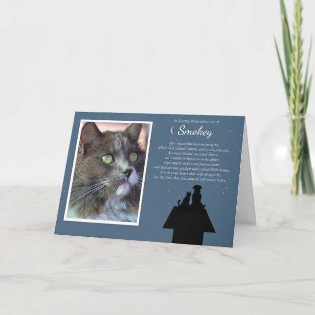 Pet Hund Cat Sympathy Anpassningsbar Photo Kort (Framsida)