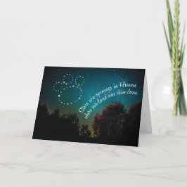 Pet Hund Cat Sympathy Card - stjärnor i himlen Kort