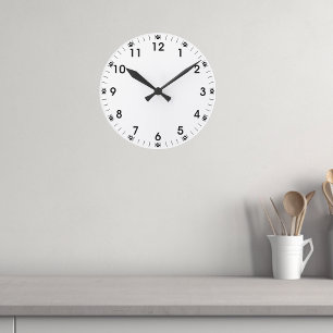 Pet Hund Cat Tass Clock Rund Klocka