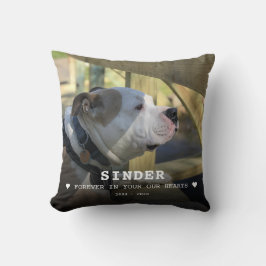 Pet Hund Dikt Photo Memorial Keepsak Kudde