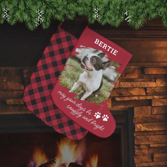 Pet-Hund eller kattfoto - stor julklapp Stor Julstrumpa (Skapare uppladdad)