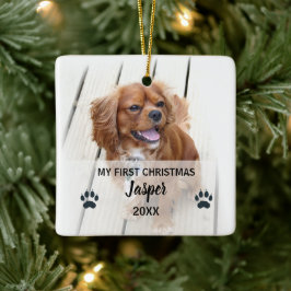 Pet Hund First jul Photos Träd Ornament