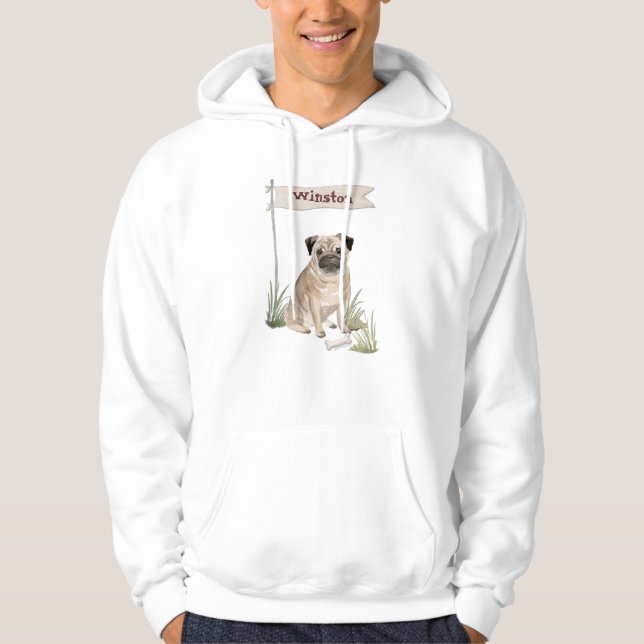 Pet-Hund för eget namn Hoodie (Framsida)