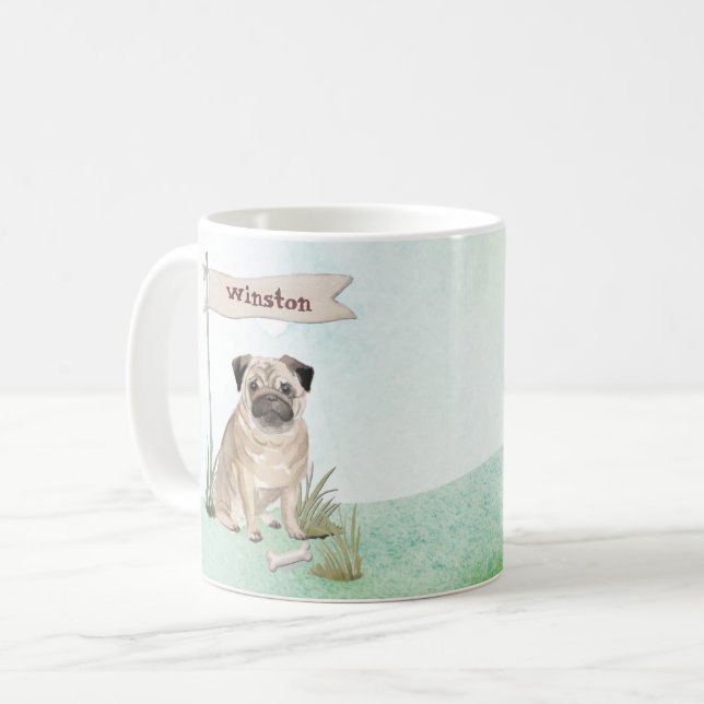 Pet-Hund för eget namn Kaffemugg (Framsida vänster)