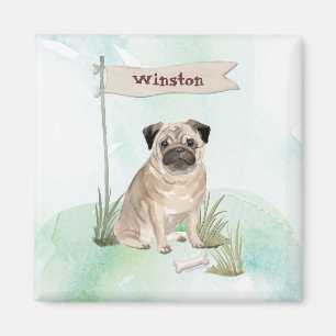 Pet-Hund för eget namn Magnet