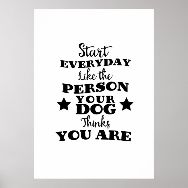 Pet Hund Funny Quote Poster (Framsidan)