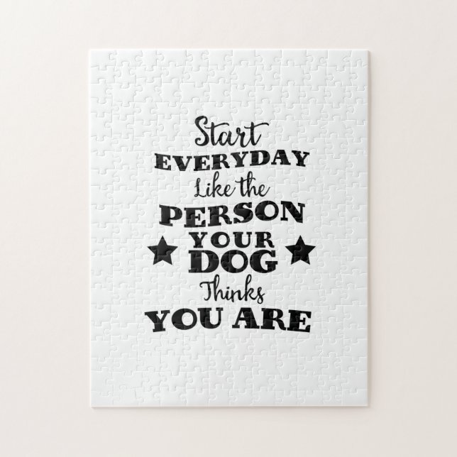 Pet Hund Funny Quote Pussel (Vertikal)
