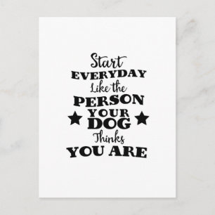 Pet Hund Funny Quote Vykort