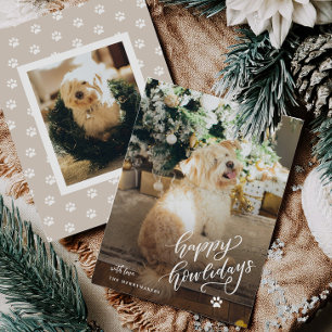 Pet Hund Howlidays-Helgdag-fotokort Julkort