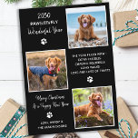 Pet Hund Julår i recension 3 Photo Collage Julkort<br><div class="desc">Vi presenterar vår senaste insamling av helgdagskort, perfekt för djur älskare och ägare av sällskapsdjur! Våra "fantastiskt bra år"-kort visar hårigets familjemedlemmar på ett sött, modernt och roligt sätt. De här korten är snyggt och festande och innehåller en fotosamling av dina husdjur under hela året. Våra kort är designade för...</div>