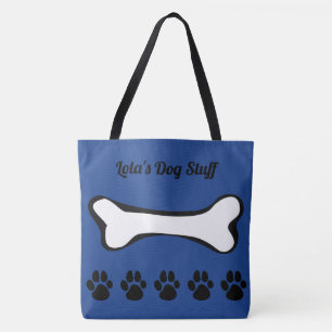 Pet Hund Leksaker Blue Accessories to Bag Large Tygkasse