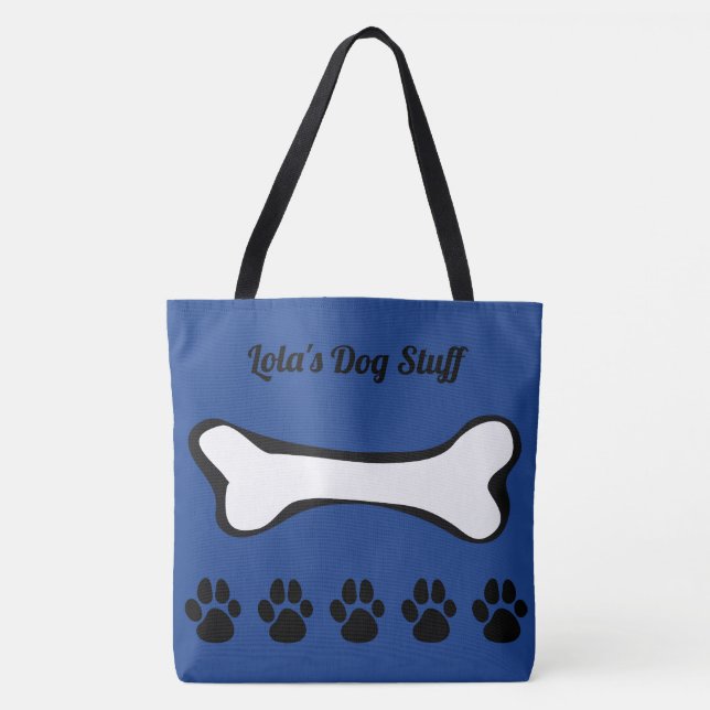 Pet Hund Leksaker Blue Accessories to Bag Large Tygkasse (Framsida)