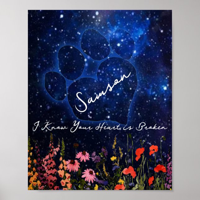 Pet Hund Loss Sympathy Poster (Framsidan)