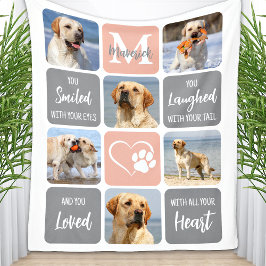 Pet Hund Memorial Anpassningsbar Modern Färg 6-fot Fleecefilt