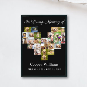 Pet Hund Memorial Anpassningsbar Photo collage Pet Poster