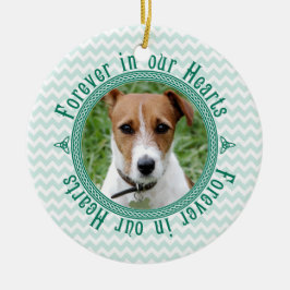 Pet Hund Memorial Celtic Knot Photo jul Julgransprydnad Keramik