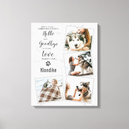 Pet Hund Memorial Marble 4 Photo Collage Canvastryck