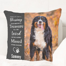 Pet Hund Memorial Memory Dikt 2 Photo Kudde